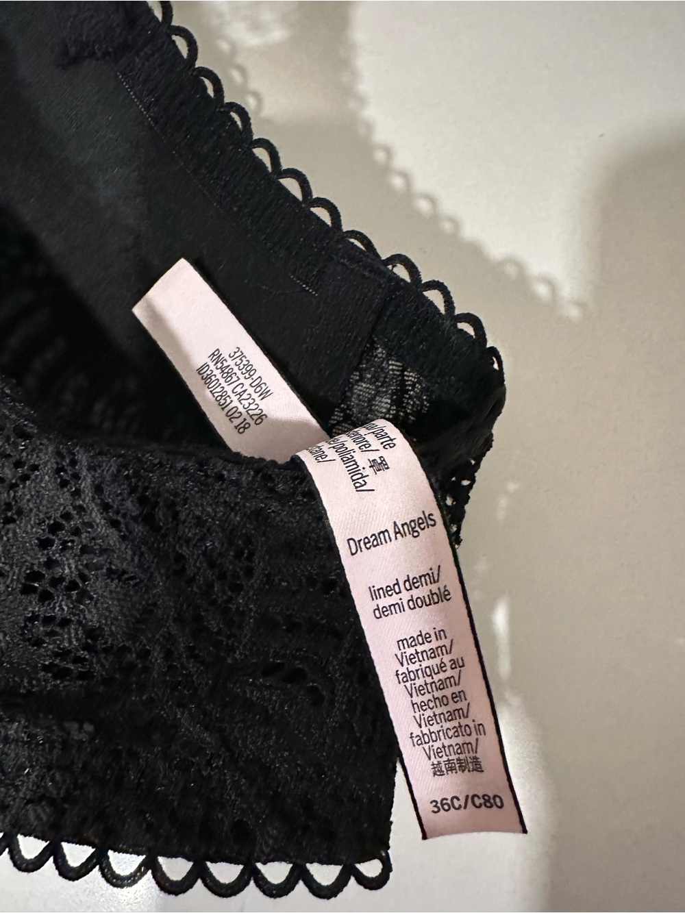 Victoria’s Secret Bra , 36C Black Lace Front-Closure Push-Up Bra - Picture 4 of 5